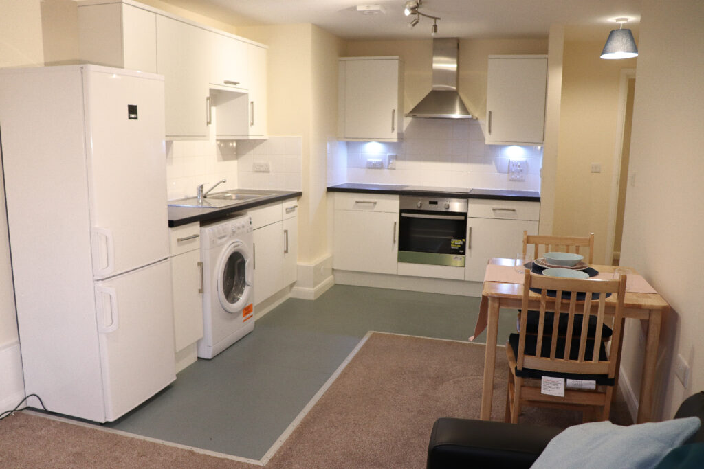 Open plan kitchen diner