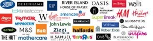 Various high street store logos